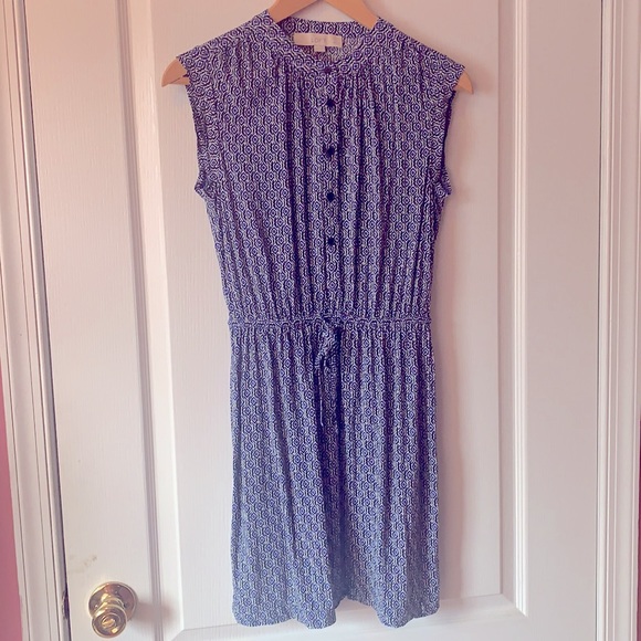 LOFT Aztec print mini sleeveless dress elastic waist buttoned front size XSP - Picture 10 of 10